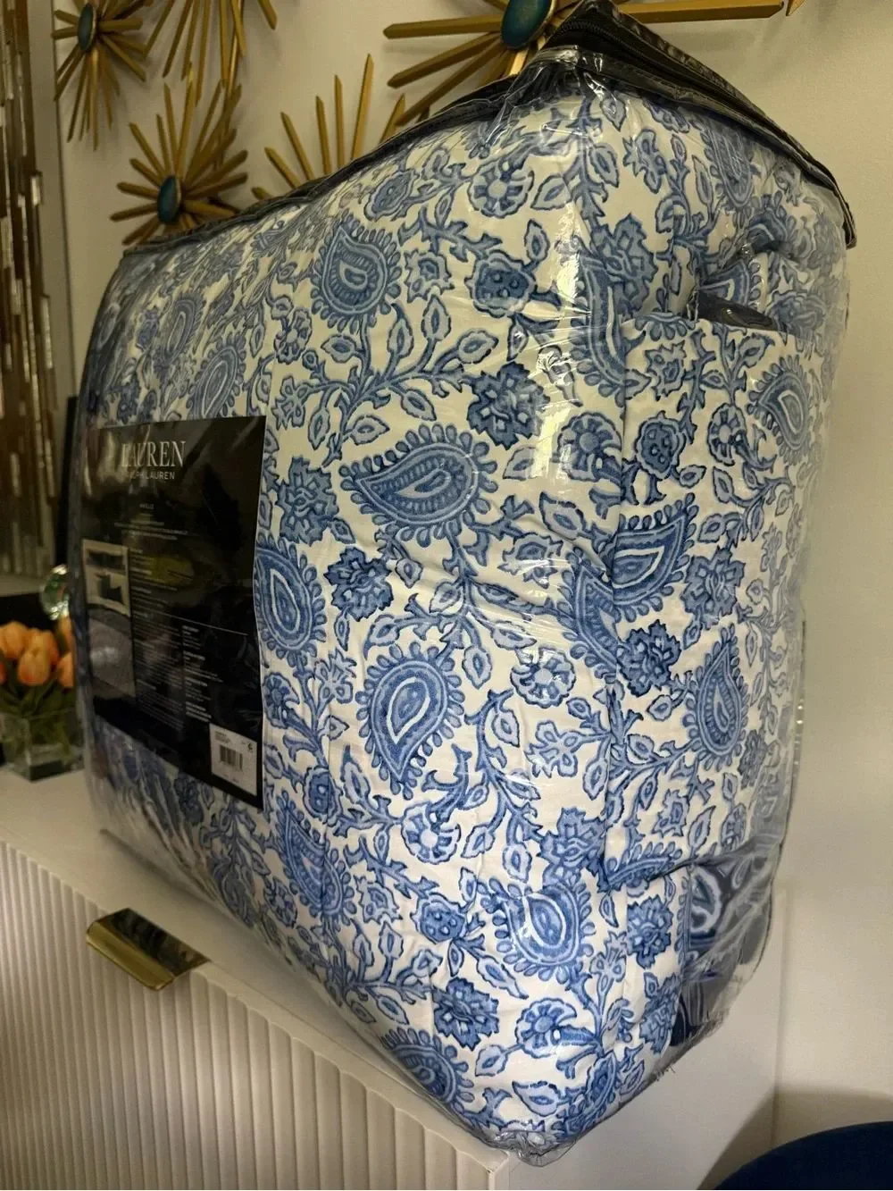 Lauren Ralph Lauren Arielle Floral Full Queen Comforter Set Cotton Navy NWT $425